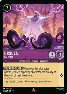 Ursula - Sea Witch 37/204 Rare Fabled Lorcana Near Mint