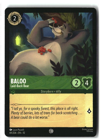 Baloo - Laid-Back Bear 69/204 Common Whispers in the Well Lorcana Lightly Played