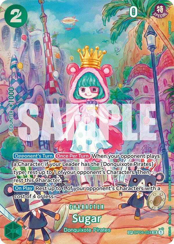 Sugar (SP) OP04-024 Super Rare Wings of the Captain One Piece Foil Near Mint