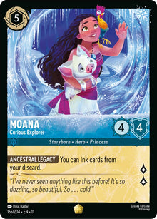 Moana - Curious Explorer 155/204 Legendary Winterspell Lorcana Near Mint