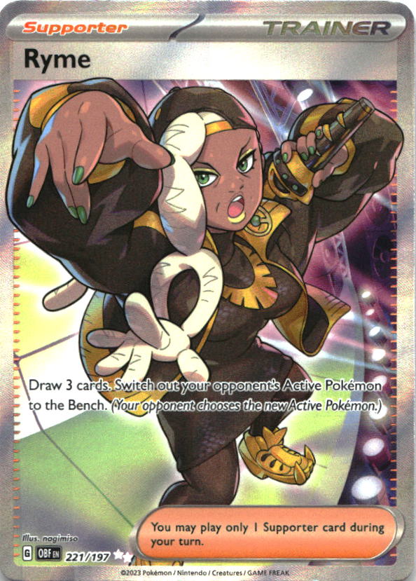 Ryme 221/197 Ultra Rare Obsidian Flames Pokemon Lightly Played