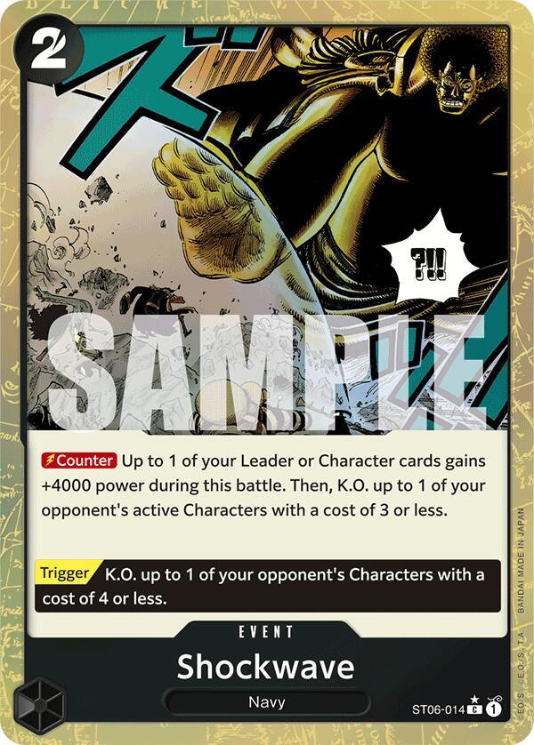 Shockwave (Textured Foil) ST06-014 Premium Booster -The Best- One Piece NM