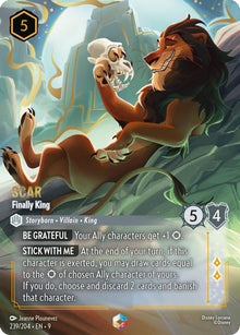 Scar - Finally King (Enchanted) 239/204 Enchanted Fabled Lorcana Holo Near Mint