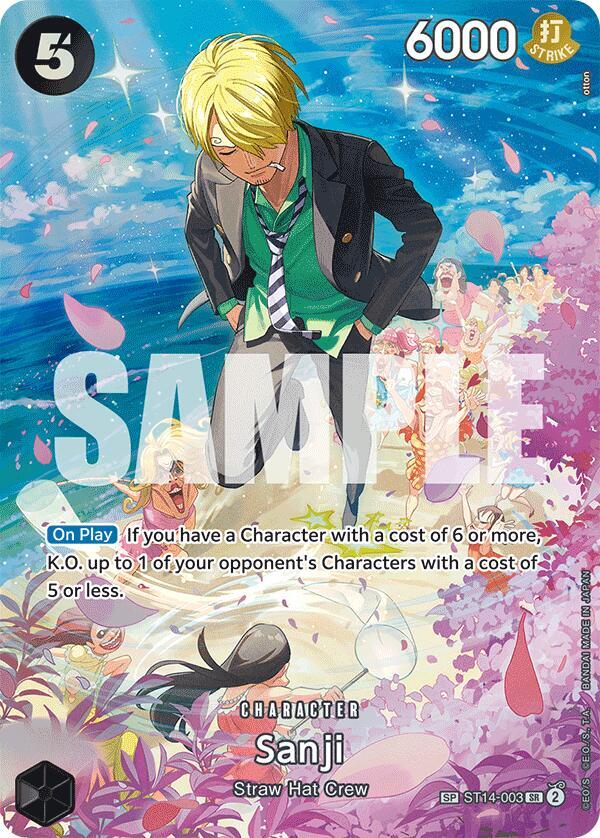 Sanji (SP) ST14-003 Super Rare Royal Blood One Piece Foil Near Mint
