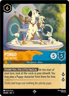 Pongo - Dear Old Dad 29/204 Super Rare Archazia's Island Lorcana Near Mint