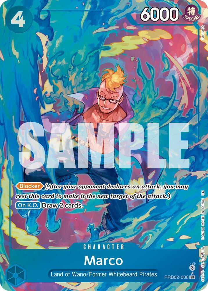 Marco (Alternate Art) PRB02-008 Premium Booster -The Best- Vol. 2 One Piece Foil NM