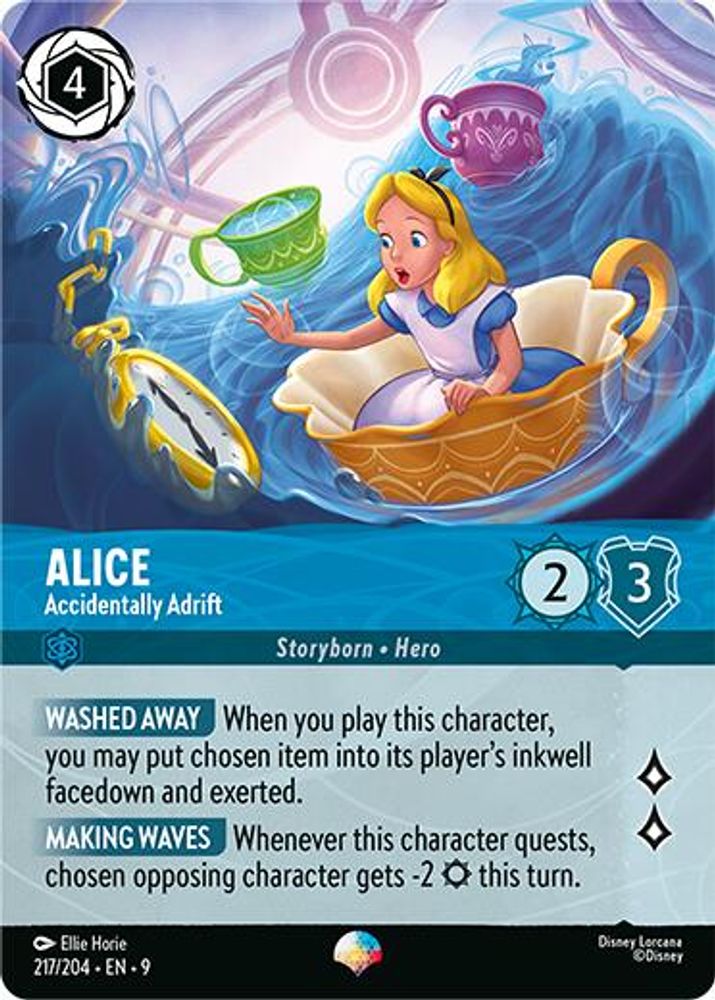 Alice - Accidentally Adrift (Epic) 217/204 Epic Fabled Lorcana Holo Near Mint