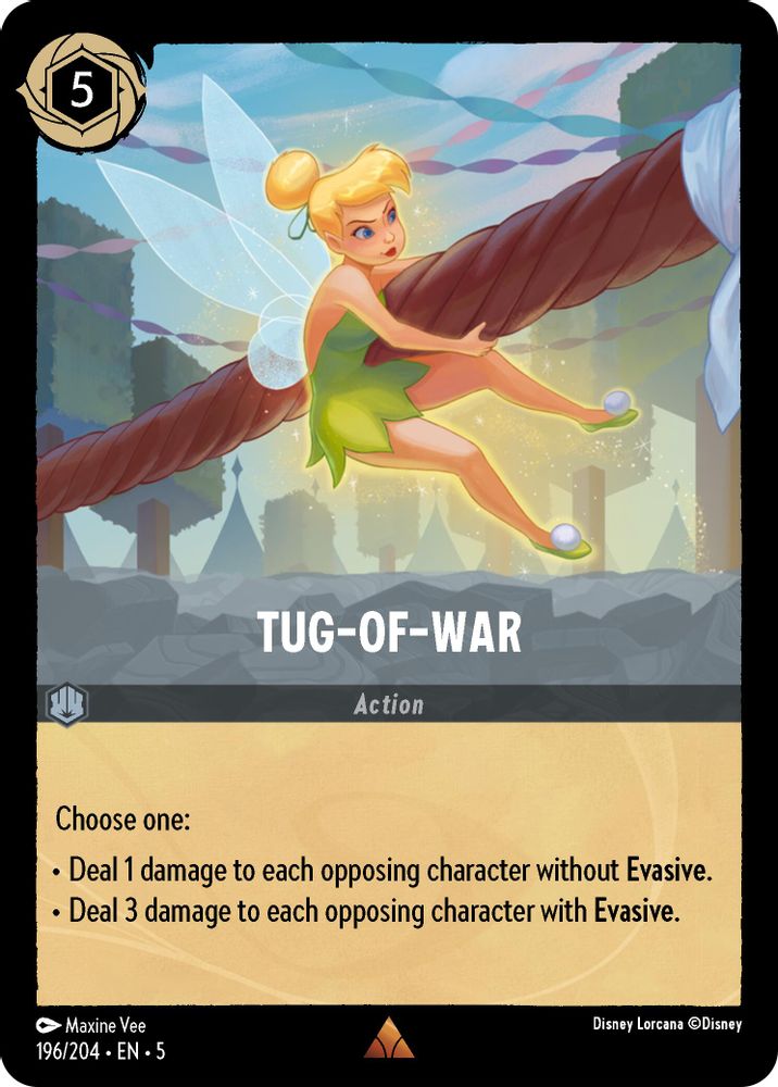 Tug-of-War 196/204 Rare Shimmering Skies Lorcana Near Mint