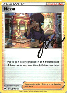 Nessa 136/159 Holo Rare Crown Zenith Pokemon Near Mint