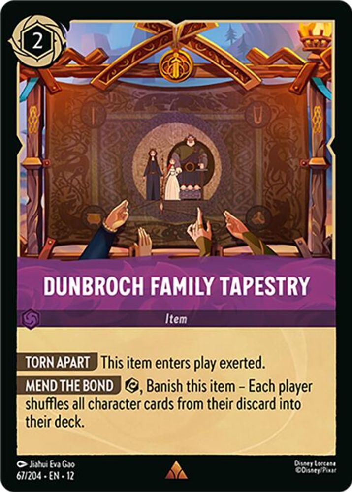 DunBroch Family Tapestry 67/204 Rare Wilds Unknown Lorcana Near Mint