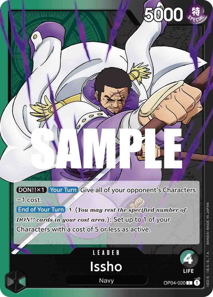 Issho OP04-020 Leader Kingdoms of Intrigue One Piece Near Mint