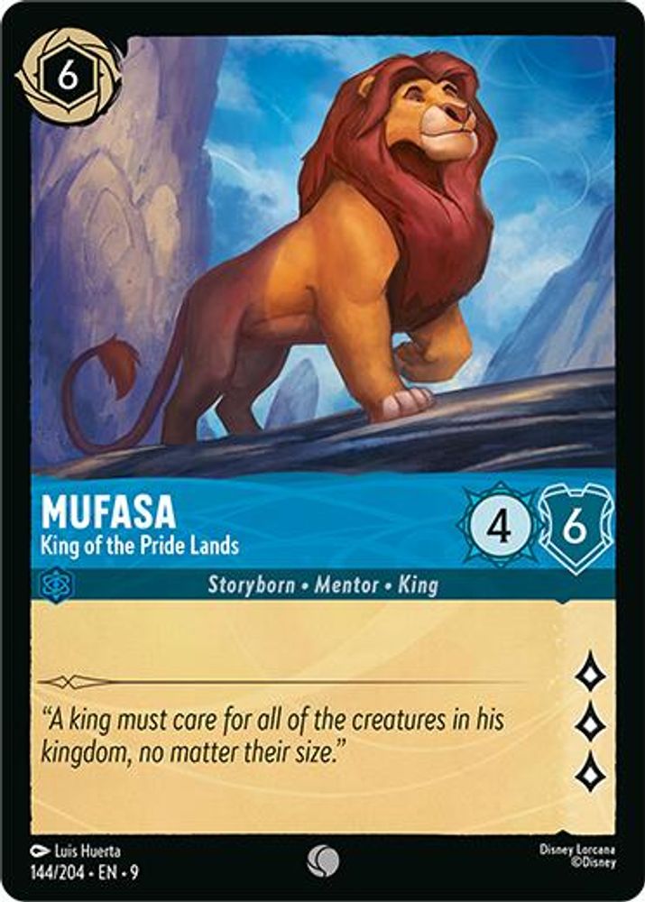 Mufasa - King of the Pride Lands 144/204 Common Fabled Lorcana Near Mint