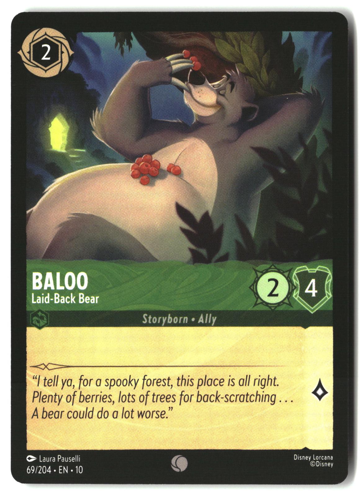 Baloo - Laid-Back Bear 69/204 Common Whispers in the Well Lorcana Lightly Played