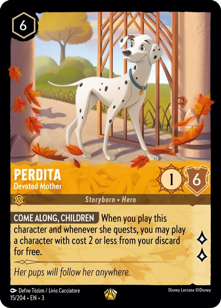 Perdita - Devoted Mother 15/204 Legendary Into the Inklands Lorcana Near Mint