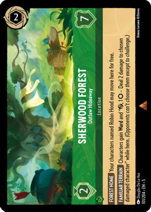 Sherwood Forest - Outlaw Hideaway 101/204 Rare Shimmering Skies Lorcana NM