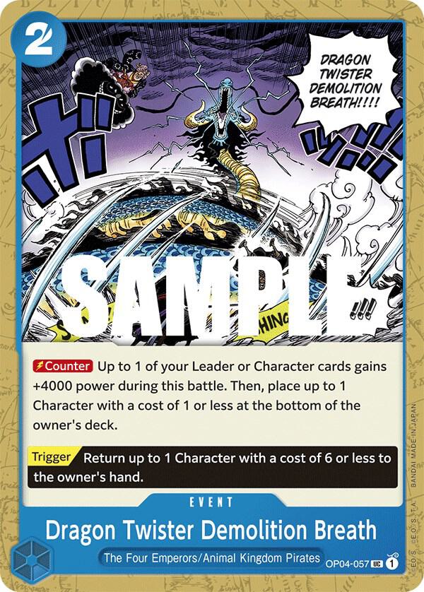 Dragon Twister Demolition Breath OP04-057 Kingdoms of Intrigue One Piece NM