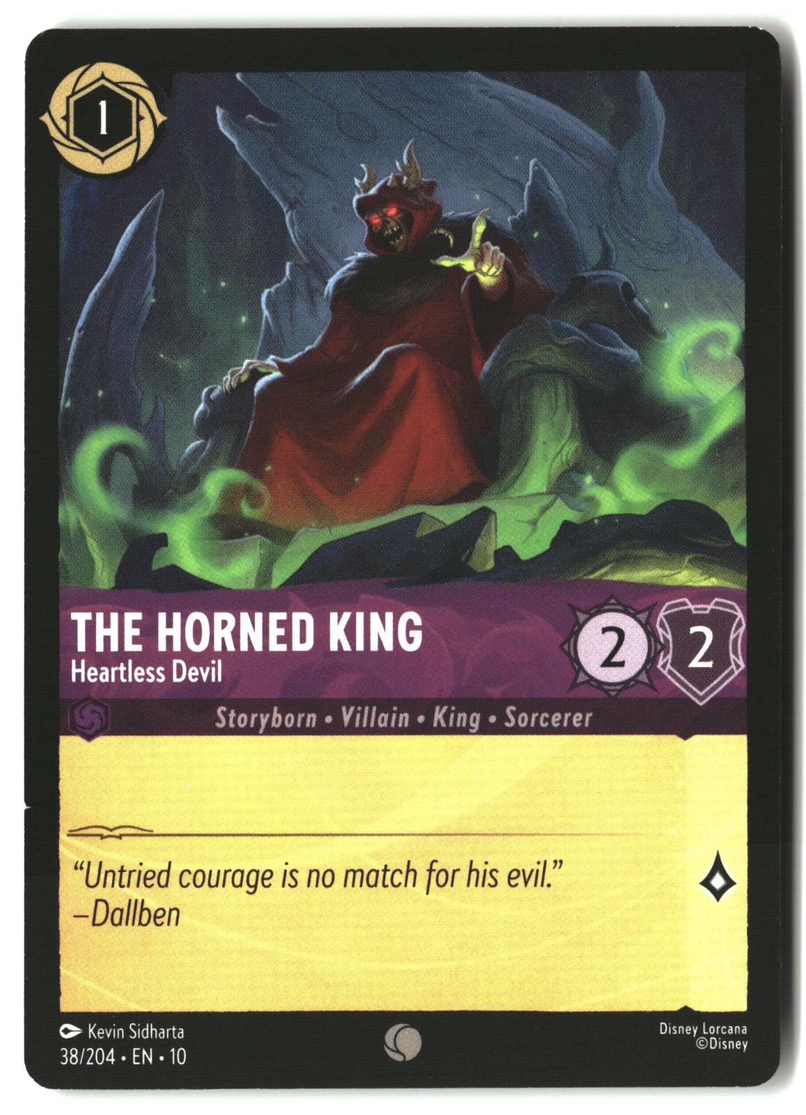 The Horned King - Heartless Devil 38/204 Common Whispers in the Well Lorcana LP