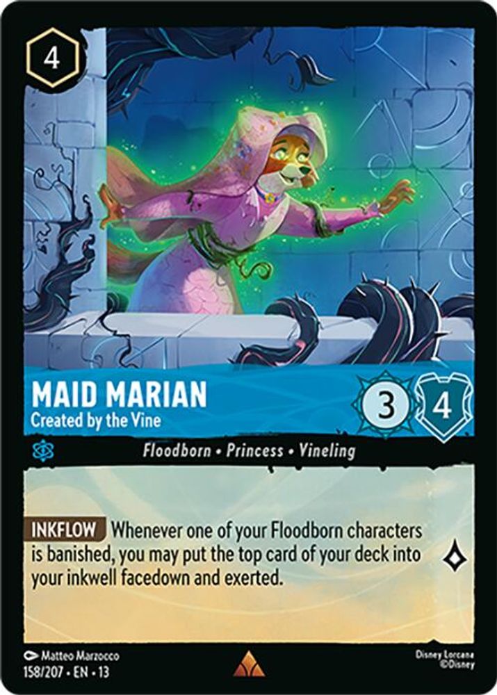 Maid Marian - Created by the Vine 158/204 Rare Attack of the Vine! Lorcana NM