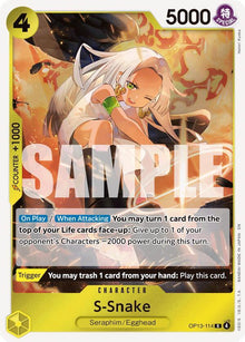 S-Snake OP13-114 Rare Carrying On His Will One Piece Foil Near Mint
