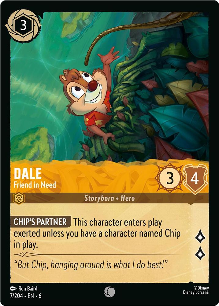 Dale - Friend in Need 7/204 Common Azurite Sea Lorcana Near Mint