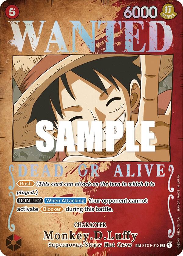 Monkey.D.Luffy (Wanted Poster) ST01-012 Pillars of Strength One Piece Foil NM