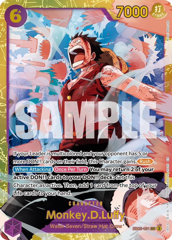Monkey.D.Luffy (Reprint) EB02-061 Premium Booster -The Best- Vol. 2 One Piece Foil NM