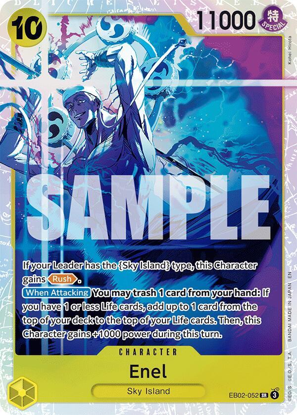 Enel EB02-052 Super Rare Extra Booster: Anime 25th Collection One Piece Foil NM