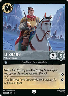 Li Shang - Valiant Leader 183/204 Uncommon Winterspell Lorcana Near Mint