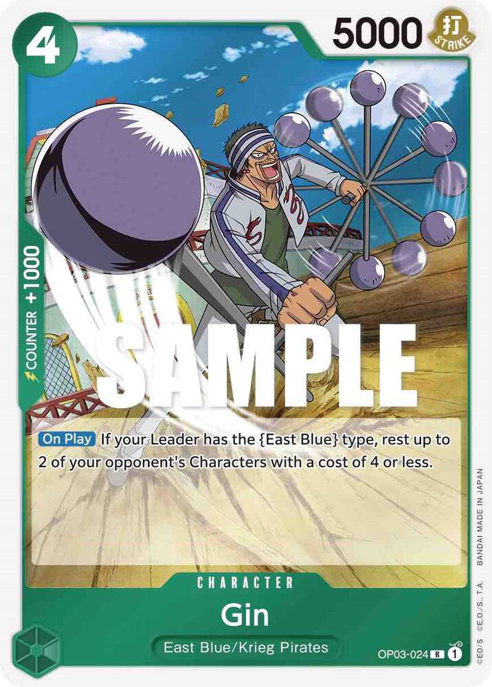 Gin OP03-024 Rare Pillars of Strength One Piece Foil Near Mint