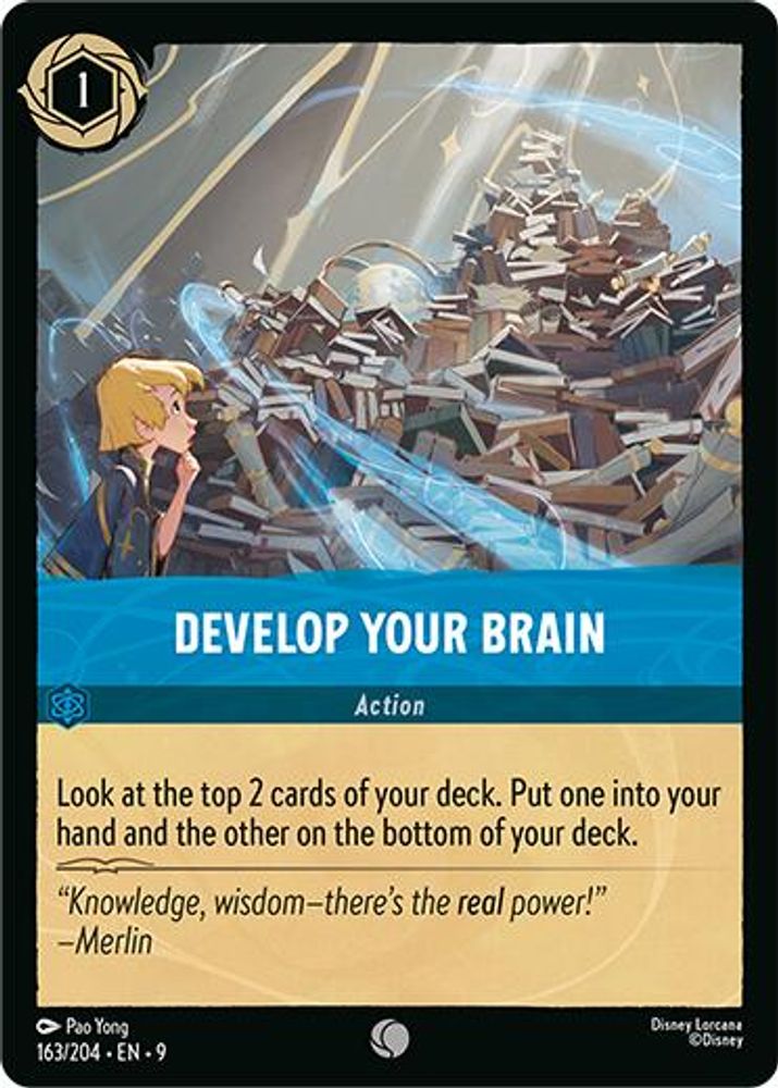 Develop Your Brain 163/204 Common Fabled Lorcana Near Mint