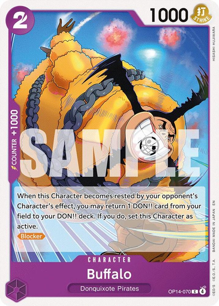 Buffalo OP14-070 Common The Azure Sea's Seven One Piece Near Mint
