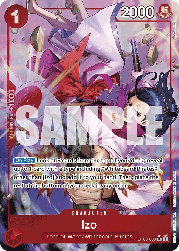 Izo (Alternate Art) OP03-003 Rare Premium Booster -The Best- One Piece Foil NM