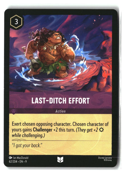 Last-Ditch Effort 62/204 Uncommon Fabled Lorcana Lightly Played