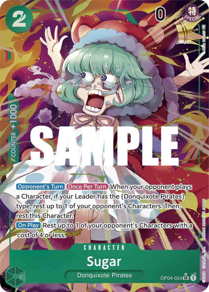 Sugar (Alternate Art) OP04-024 Super Rare Kingdoms of Intrigue One Piece Foil NM