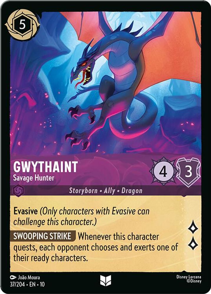 Gwythaint - Savage Hunter 37/204 Uncommon Whispers in the Well Lorcana Near Mint