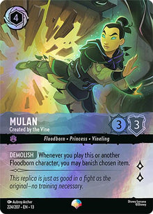 Mulan - Created by the Vine (Epic) 224/204 Attack of the Vine! Lorcana Holo NM