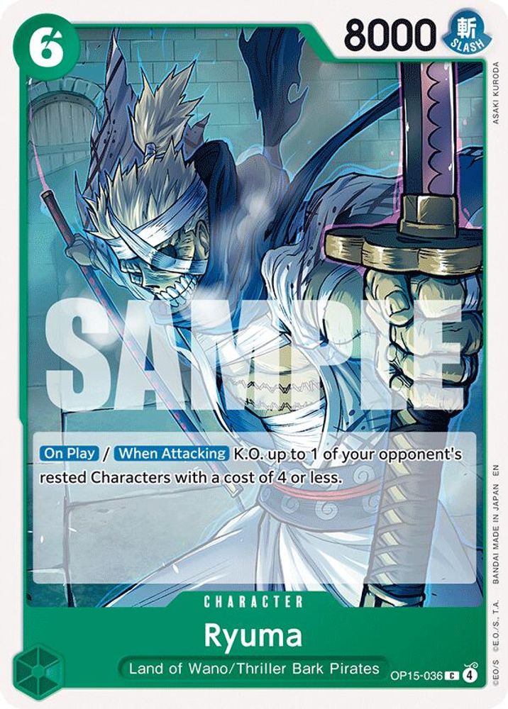 Ryuma OP15-036 Common Adventure on Kami's Island One Piece Near Mint