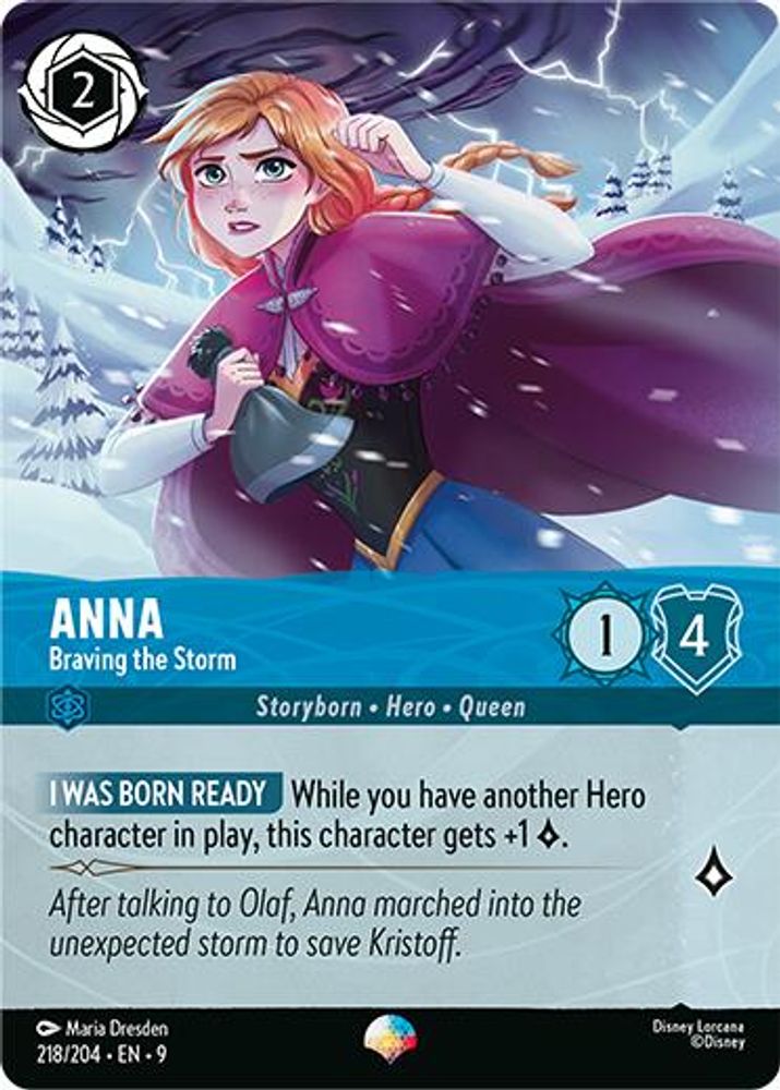 Anna - Braving the Storm (Epic) 218/204 Epic Fabled Lorcana Holo Near Mint