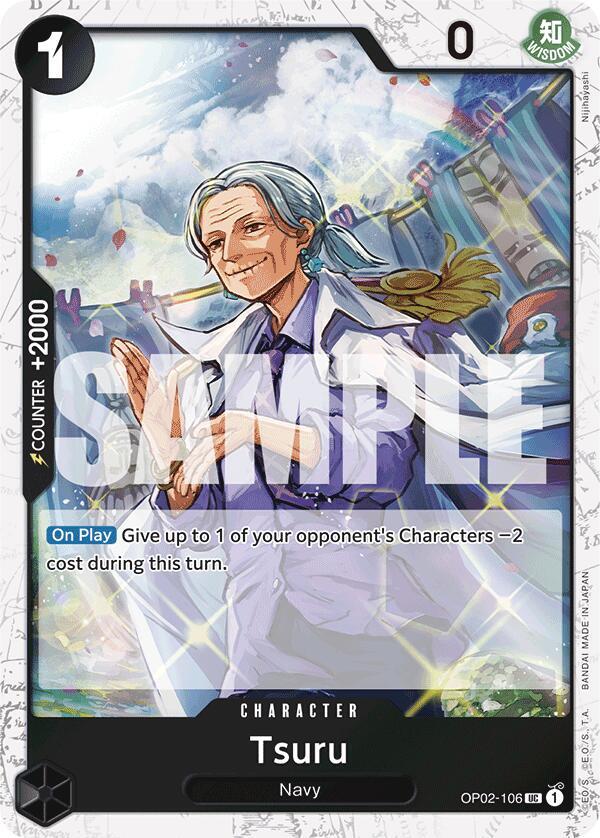 Tsuru (Jolly Roger Foil) OP02-106 Premium Booster -The Best- One Piece NM