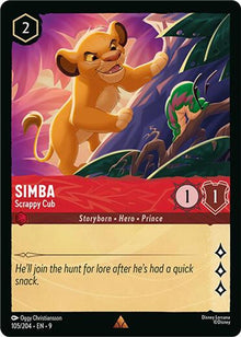 Simba - Scrappy Cub 105/204 Rare Fabled Lorcana Near Mint