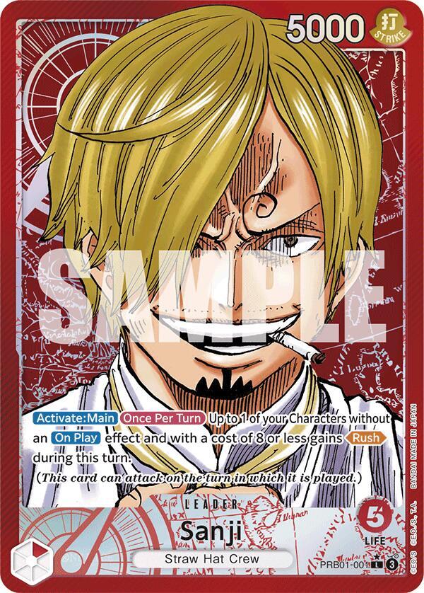 Sanji (Alternate Art) PRB01-001 Premium Booster -The Best- One Piece Foil NM