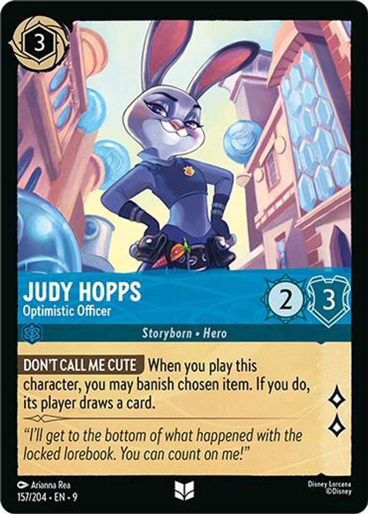 Judy Hopps - Optimistic Officer 157/204 Uncommon Fabled Lorcana Near Mint
