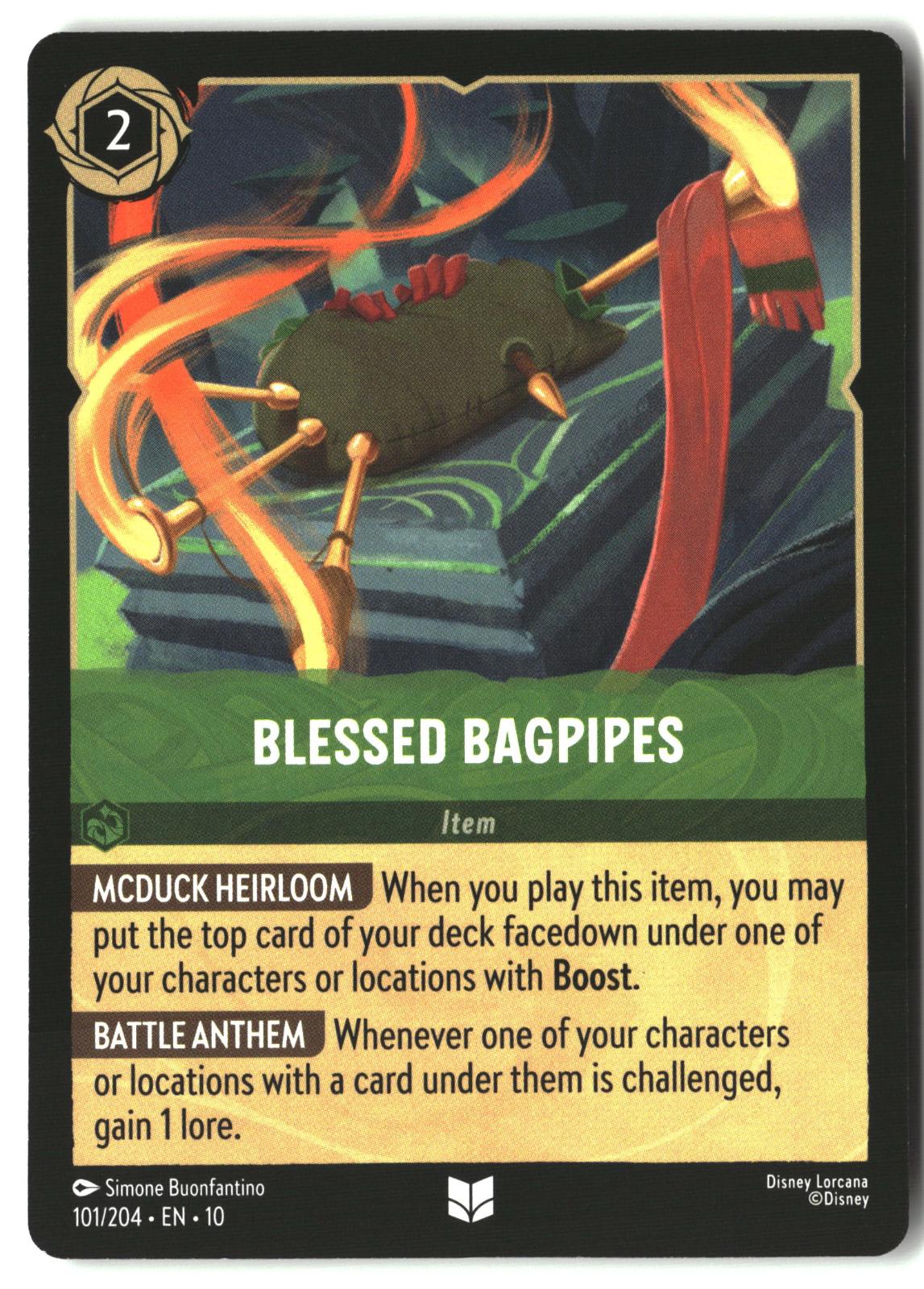 Blessed Bagpipes 101/204 Uncommon Whispers in the Well Lorcana Lightly Played