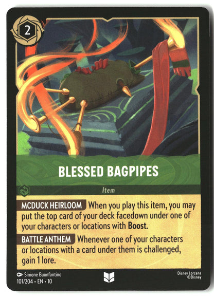 Blessed Bagpipes 101/204 Uncommon Whispers in the Well Lorcana Lightly Played