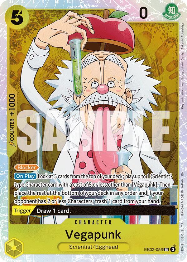 Vegapunk EB02-056 Extra Booster: Anime 25th Collection One Piece Foil NM