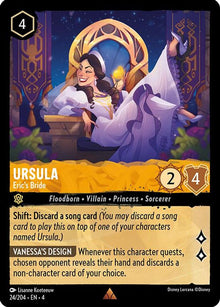 Ursula - Eric's Bride 24/204 Rare Ursula's Return Lorcana Near Mint