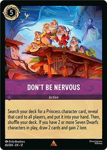 Don't Be Nervous 65/204 Rare Wilds Unknown Lorcana Near Mint