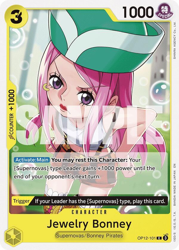Jewelry Bonney (101) OP12-101 Common Legacy of the Master One Piece Near Mint