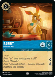 Rabbit - Reluctant Host 158/204 Common Rise of the Floodborn Lorcana Near Mint