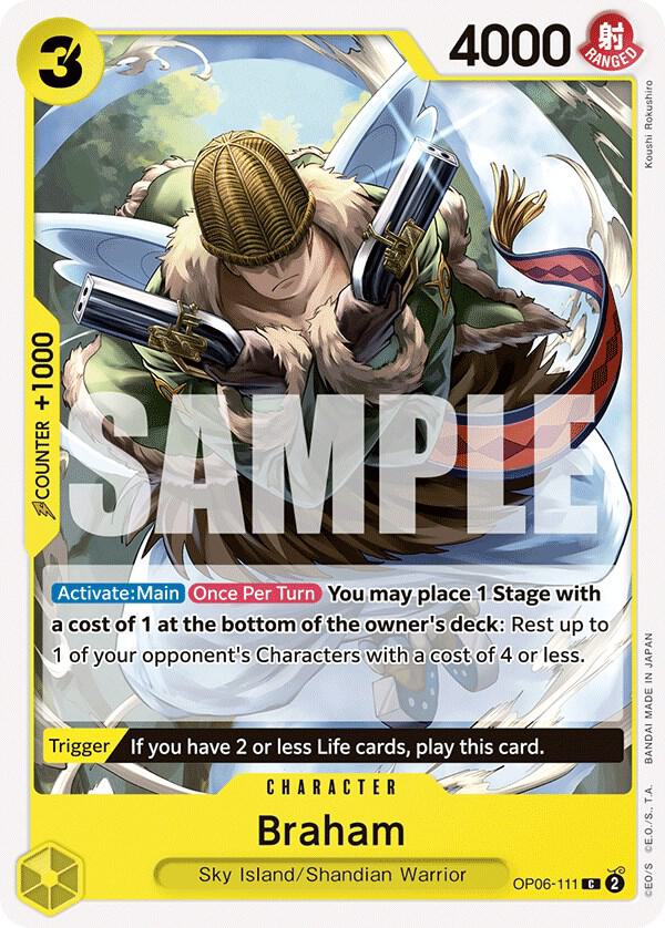Braham OP06-111 Common Wings of the Captain One Piece Near Mint